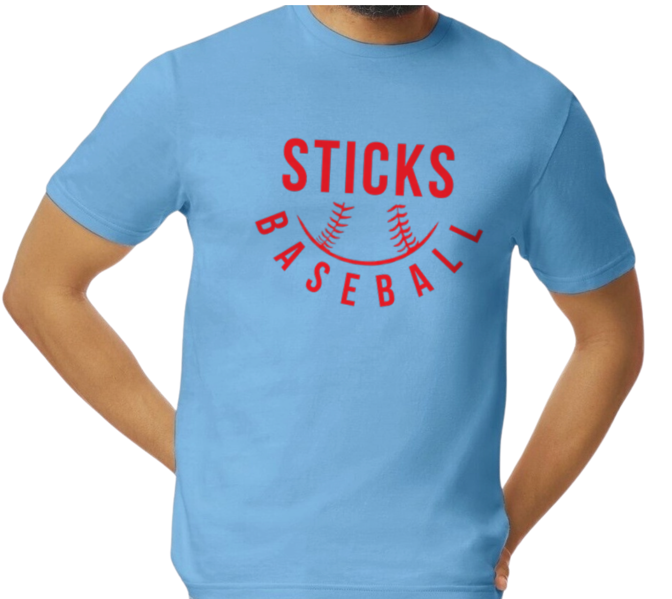 Sticks baseball graphic Cotton Tshirt